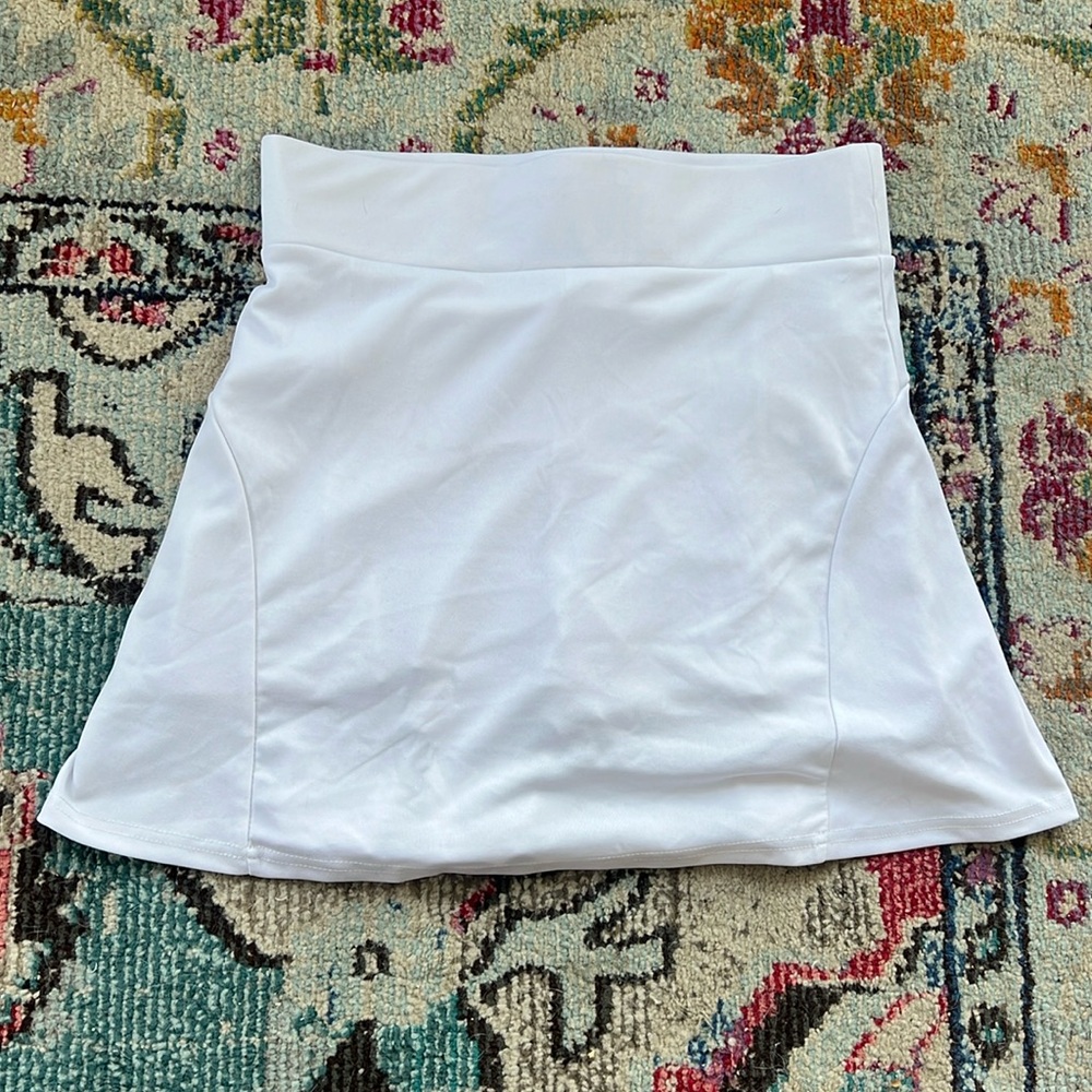 White golf skirt
